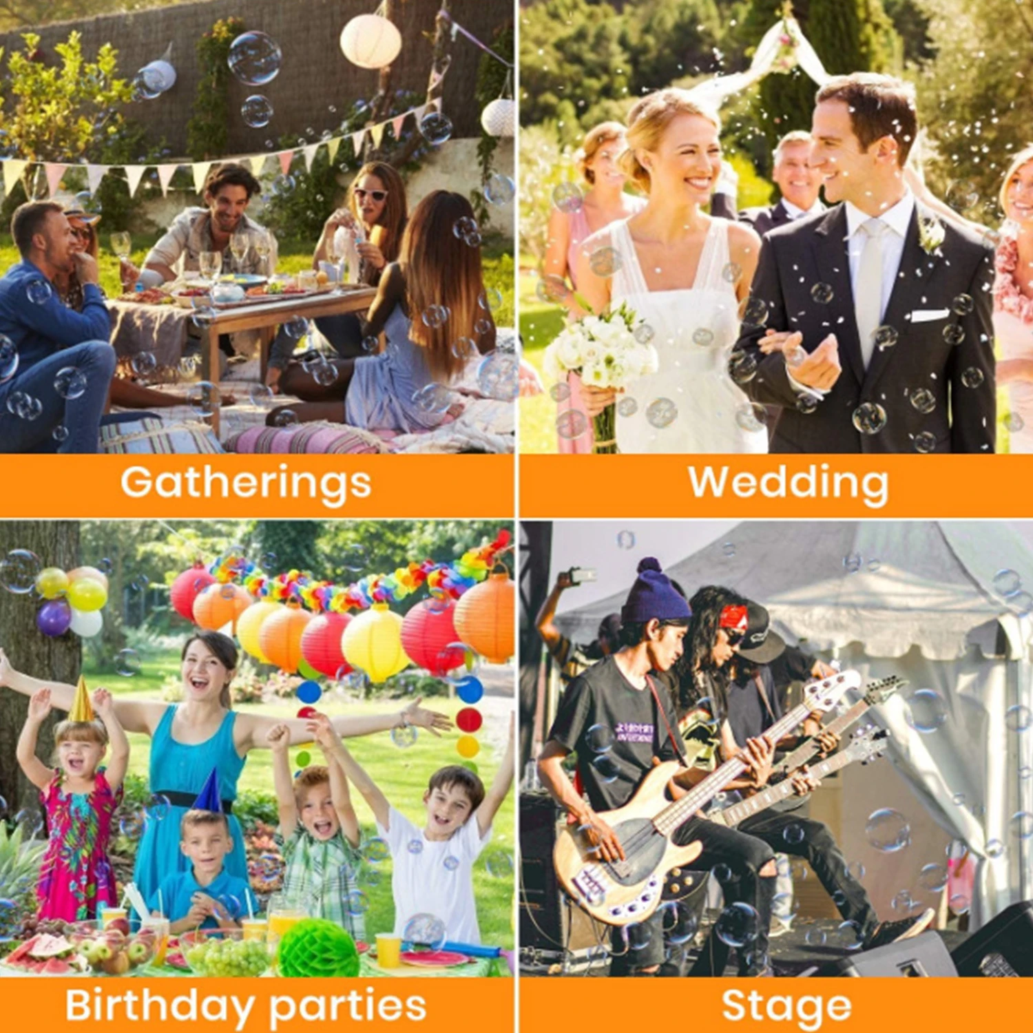 Bubble Machine Durable Automatic Bubble Blower for Kids Toddlers Bubble Maker Operated by Plugin or Batteries