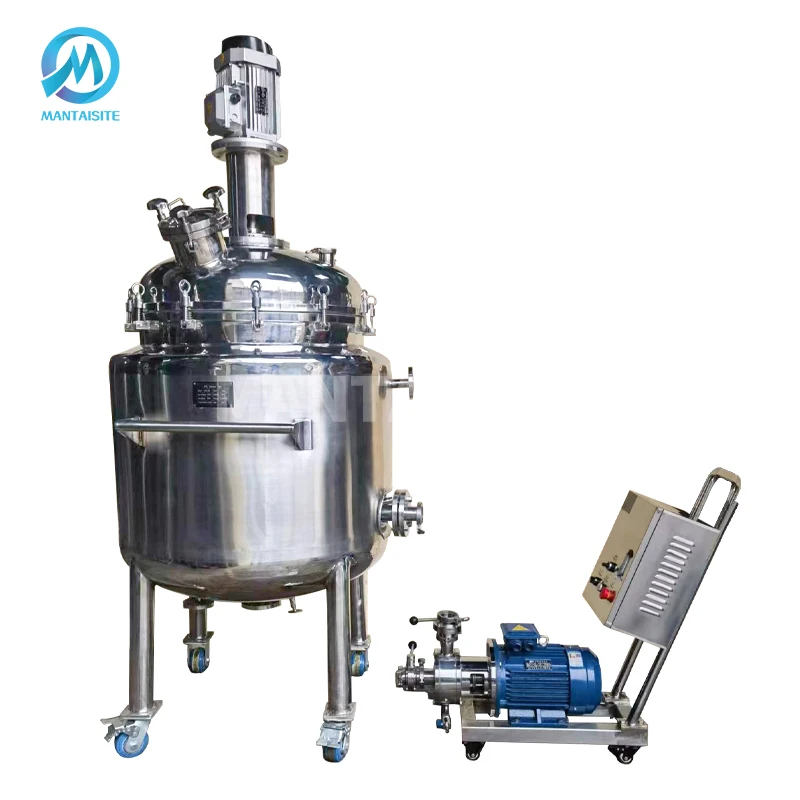 Резервуар для химического смешивания 500 литров, высокоскоростной смесительный резервуар из нержавеющей стали, эмульгирующий смесительный резервуар с системой отопления