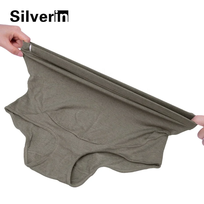 52% silver fiber anti-radiation elastic emf protection EMR shielding  pregnant maternity women underwear