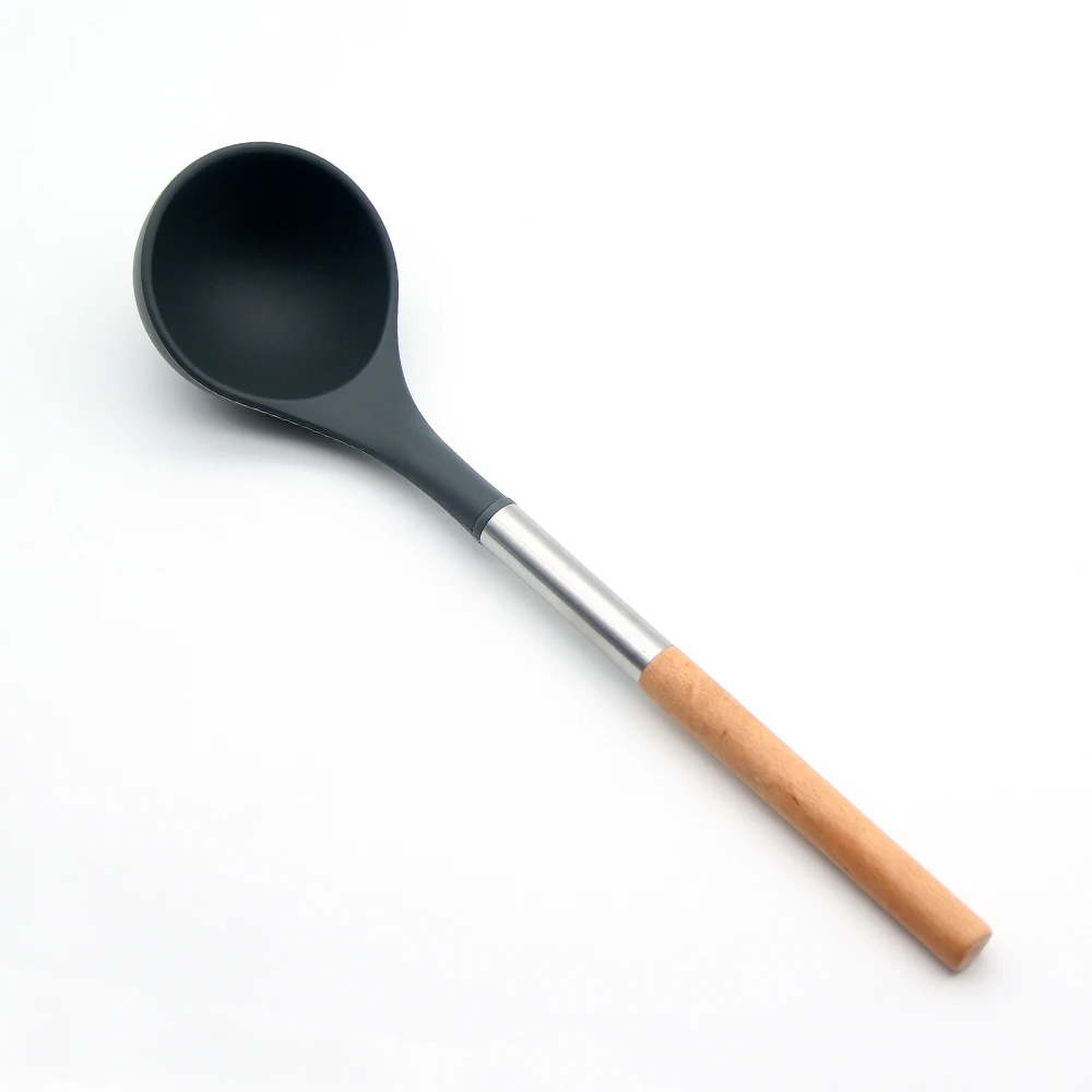 YF Kitchen utensils set supplier eco-friendly heat resistant silicone kitchen ladle