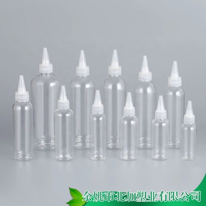 Hot Sale 10/30/50/60/100/120ml Transparent Sharp-mouth Bottle Plastic Squeezable Needle Bottles Color Paste Ink Glue Bottle