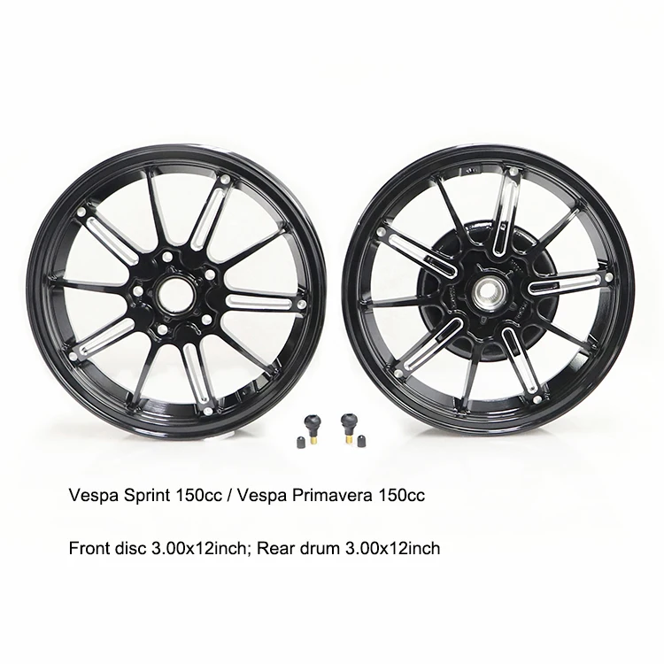 Запчасти для мотоциклов Литые колеса из алюминиевого сплава CNC 3 0x12 дюймов Vespa GTS