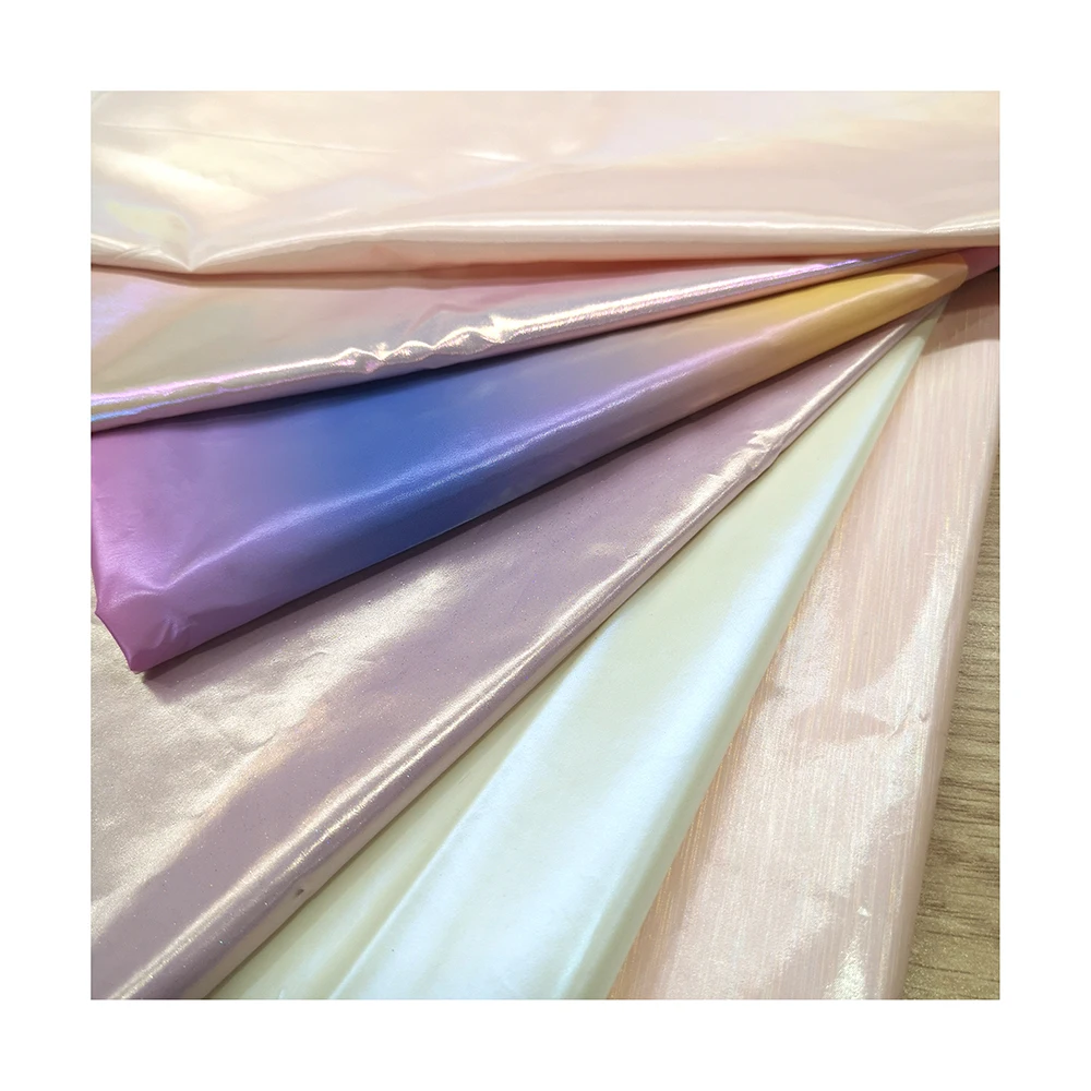  Foil Finishing Cheap Pink Taffeta Fabric For Street Style Down
