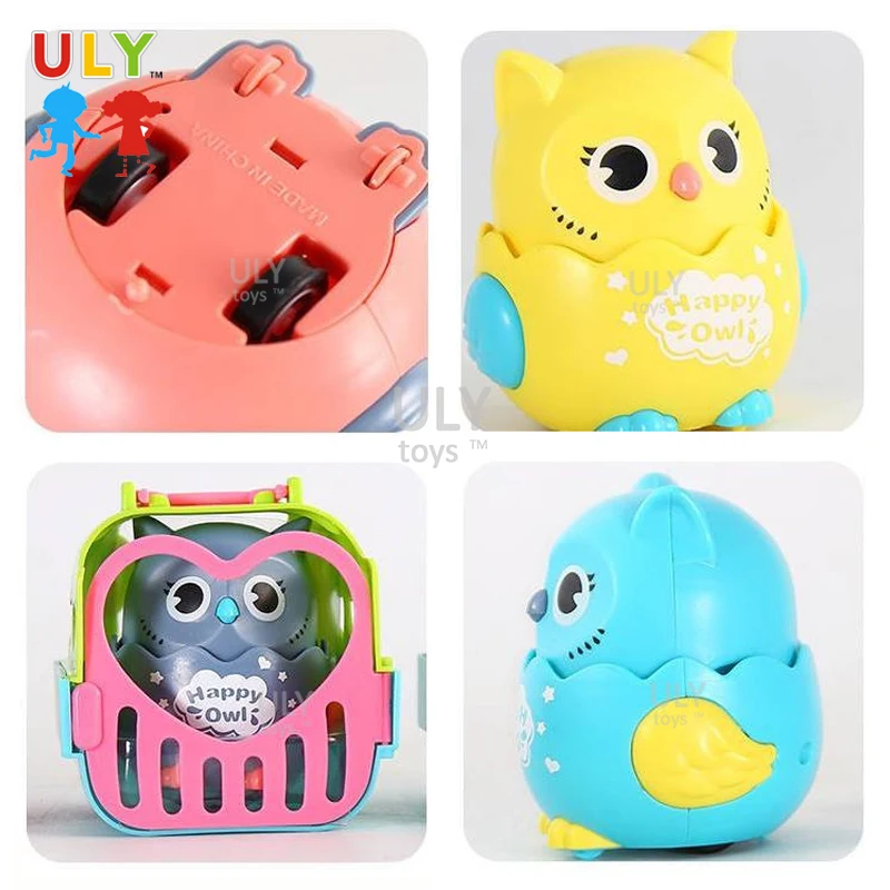 
2020 Wholesale Amazon Mini Funny Owl Vehicle Toy Car Wind-up Toys Press And Go Owl For Kids Children Party Supplies Favors 