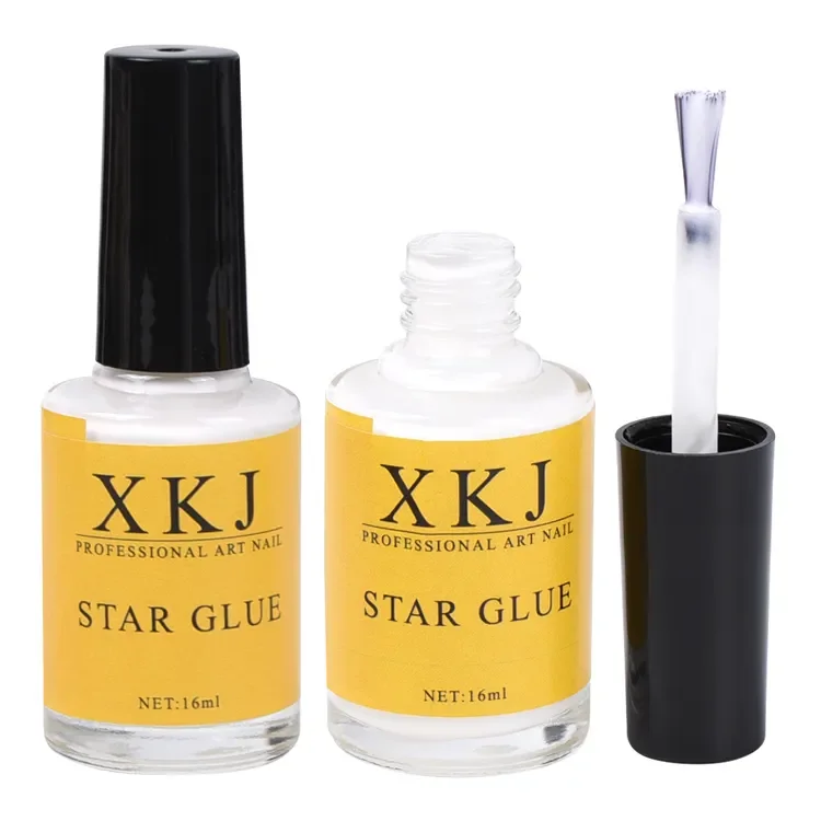 RTS 16ML OEM Nail Glue for Nail Art Transfer Foil Holographic Adhesive Decal Starry Glue Foil Nail Tip Manicure Tool Decoration