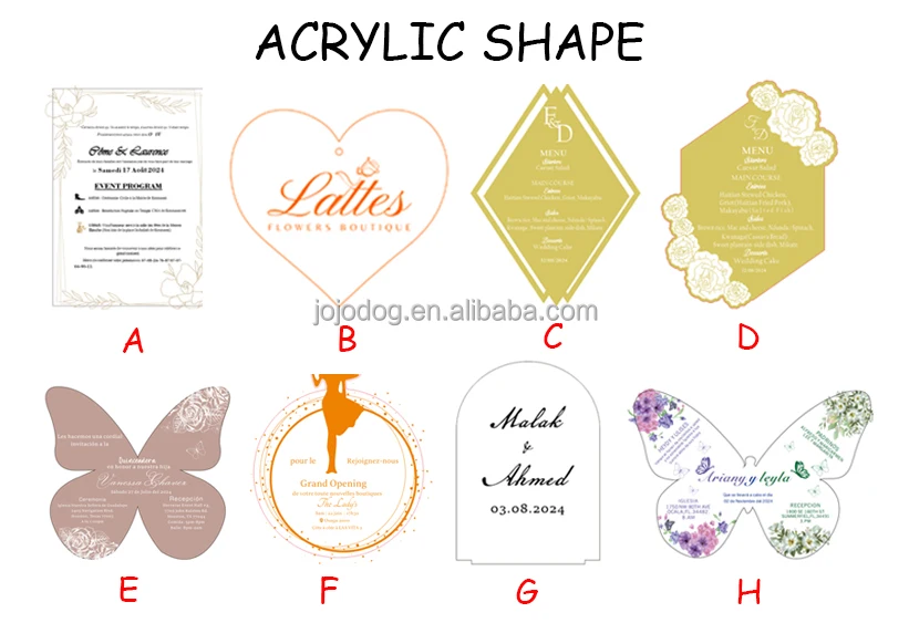 Magenta Color Flowers Printing Luxury Acrylic Wedding Invitation Card With Fuchsia Envelope