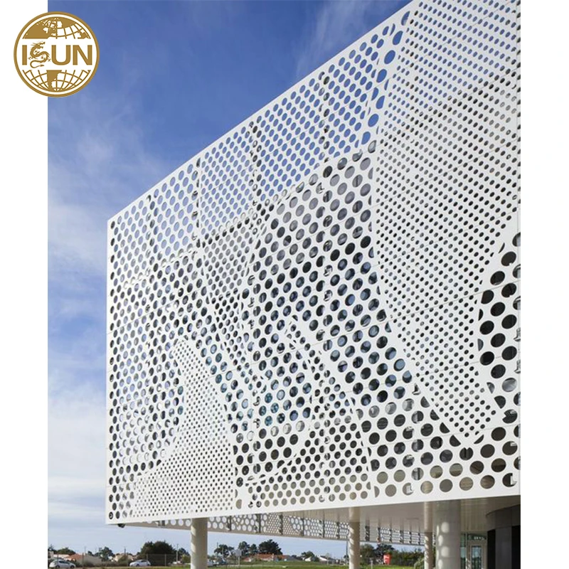 decorative external cladding curtain wall aluminum perforated metal facade panel