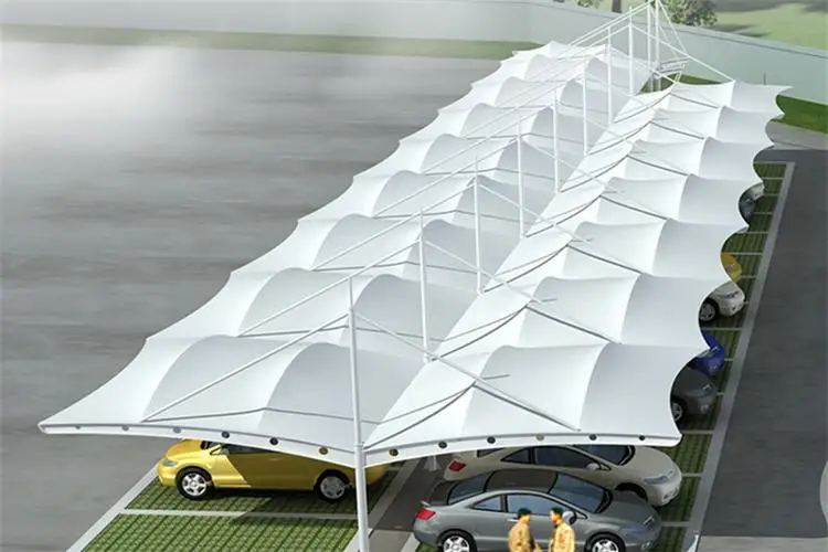 PVC Tensile Fabric Structure Shelter Membrane Fabric 900gms 950gsm 1050gsm FR  White PVC Tarpaulin PVDF Acrylic Lacquering 1300D