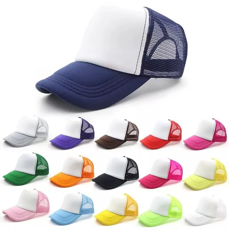 wholesale custom with blank truck  Mesh truck Cap 3D Embroidery Logo Custom plain Trucker Hat