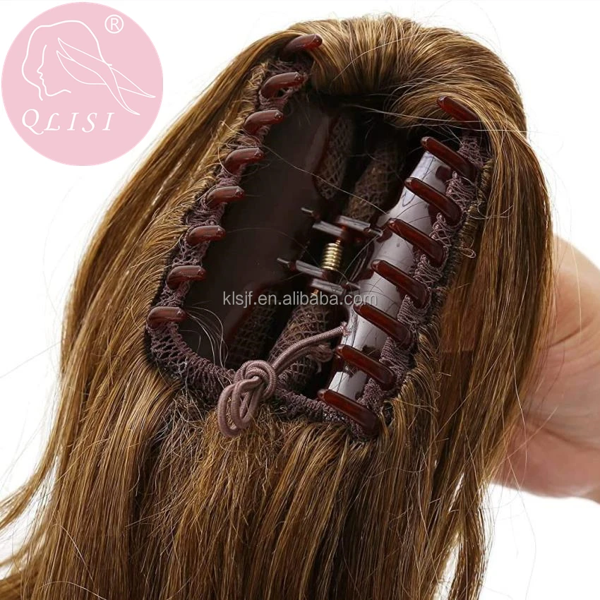 
claw clips hair extensions synthetic hair blonde ponytail 