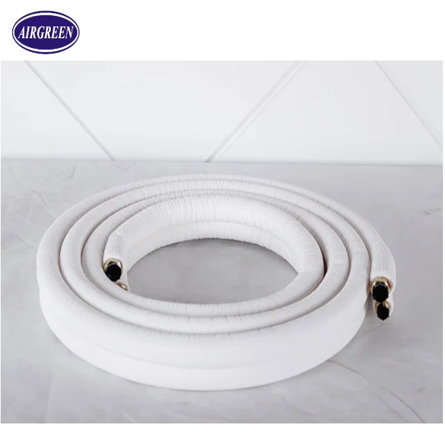 
25FT air conidtioner installation kit line set insulation pair coil pipe insulated copper pipes Line Set for Mini Split Ductless 