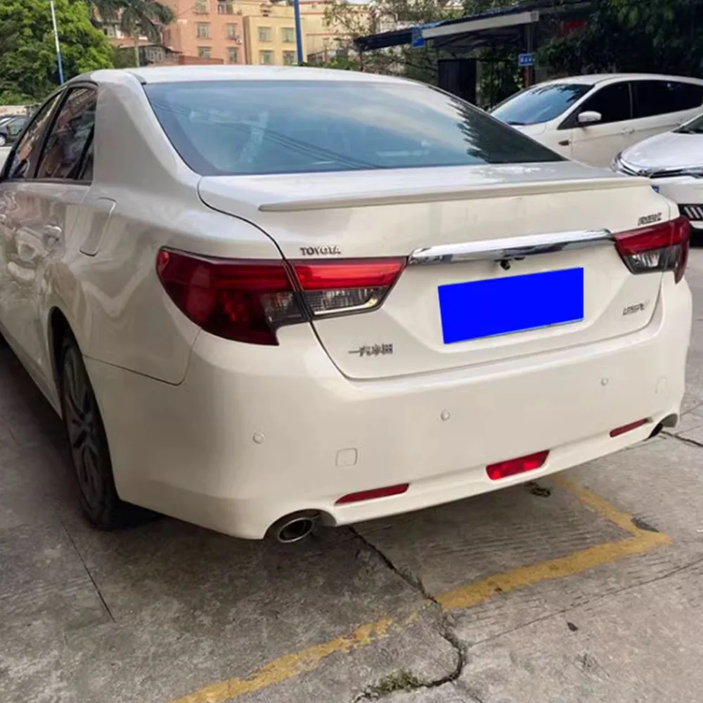 For Toyota Reiz Mark X Rear Spoiler 2010-2018 Spoiler Wing Lip AMG Style ABS Material Unpainted Black Carbon