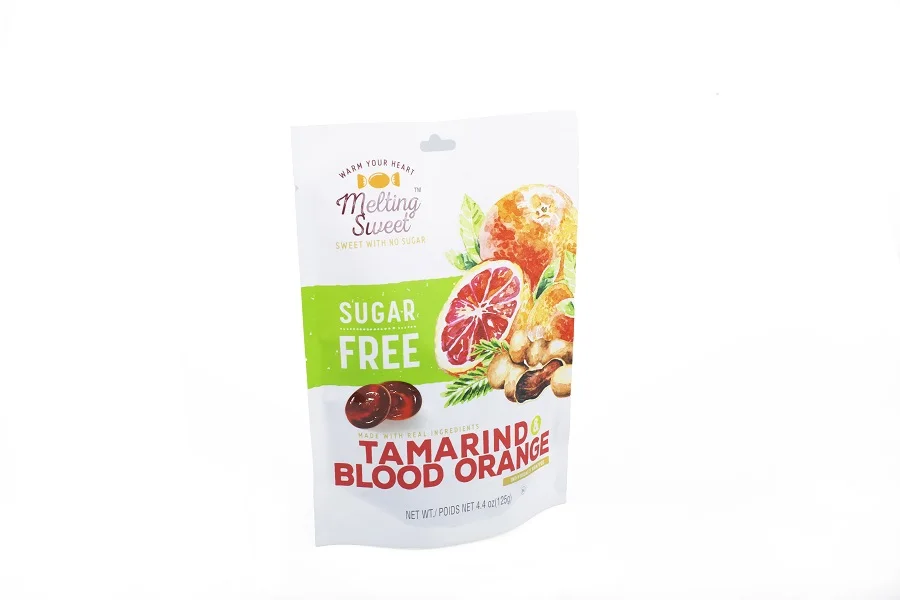 High Quality Melting Sweet  125g Sugar Free Tamarind Blood Orange Hard Candy with Halal Kosher Certification
