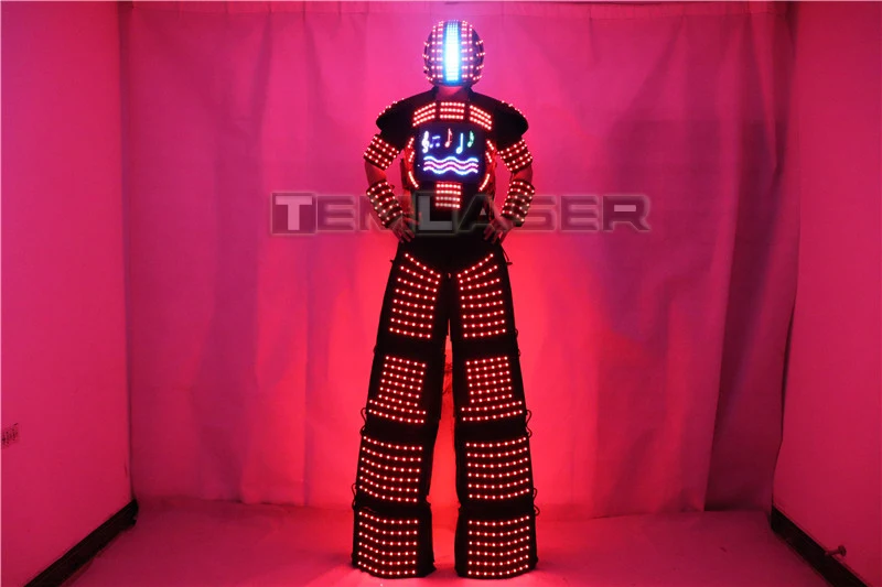 LED Stilts Walker LED Light Robot Costume  Traje de Robot Clothing event kryoman costume led disfraz de robot