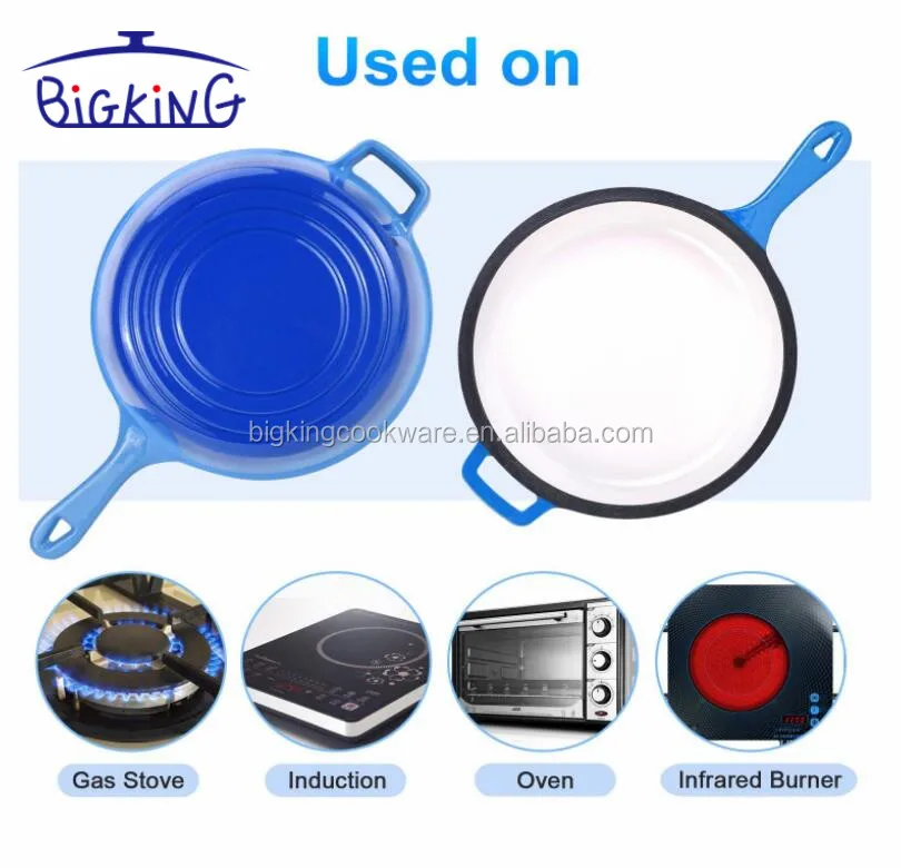 Cast Iron Dutch Oven with Lid - Cast Iron Frying Pan 2 in 1 Combo Cooker, Skillet Lid 10.25 Inch (26 cm) OEM