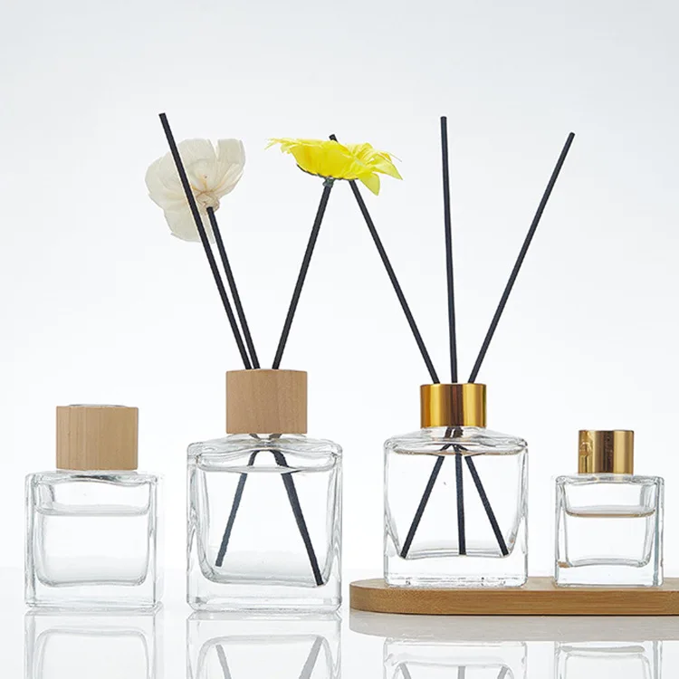 Glass Home Plug in Air Flower Empty Custom Fragrance Luxury Professional Aroma Reed Diffuser Bottle