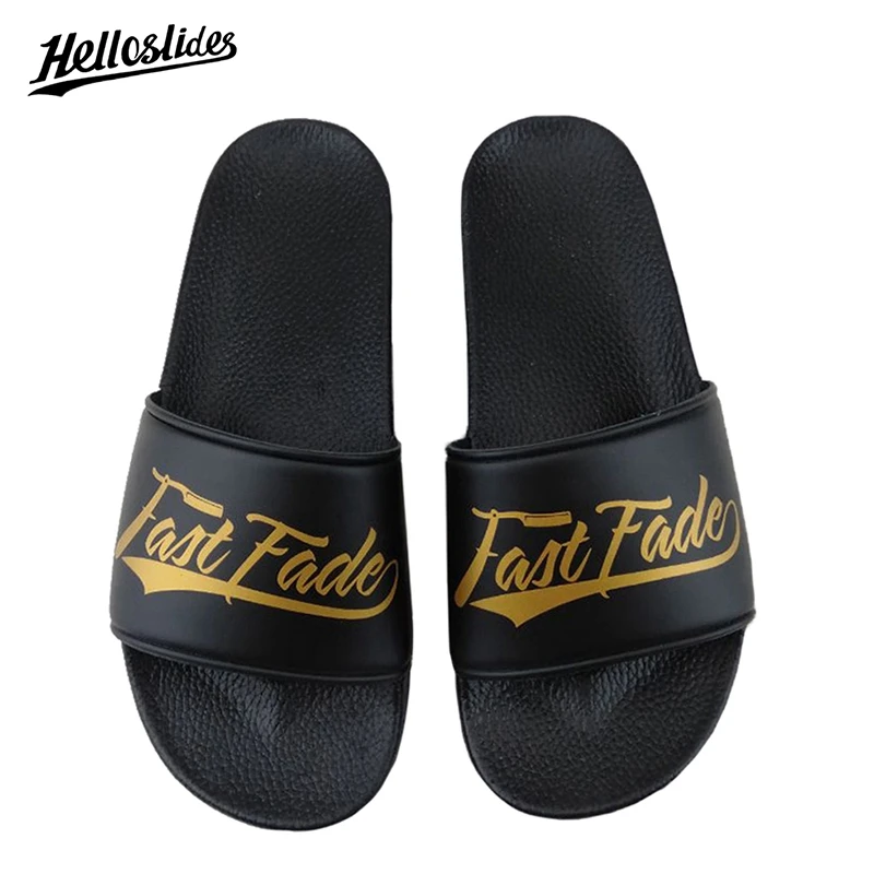 Helloslides Custom Men Sandals With Logo Logo Slide Sandals New Fashion Slides 2022 Rubber Sandals Men Designer House Slippers