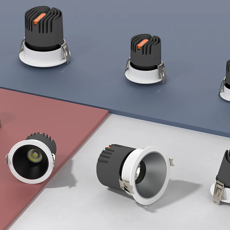 India market hot sale 7w 12w 20w ceiling downlight 3000-6500k round frame led downlight white housing mini led cob downlight