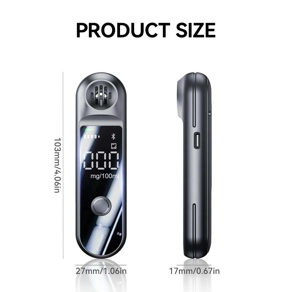 2025 Breathalyzer Professional Alcohol Tester Digital LCD Display Alco Tester Digital Alcohol Meter Alcohol Checker Italy style