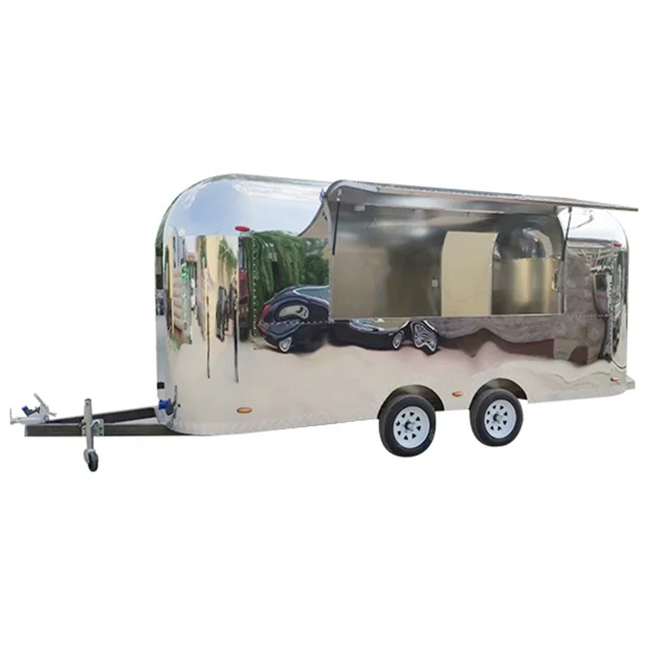 Airstream прицеп для кейтеринга Мобильная тележка фаст-фуда передвижная еды из нержавеющей стали закусок мороженого хот-догов