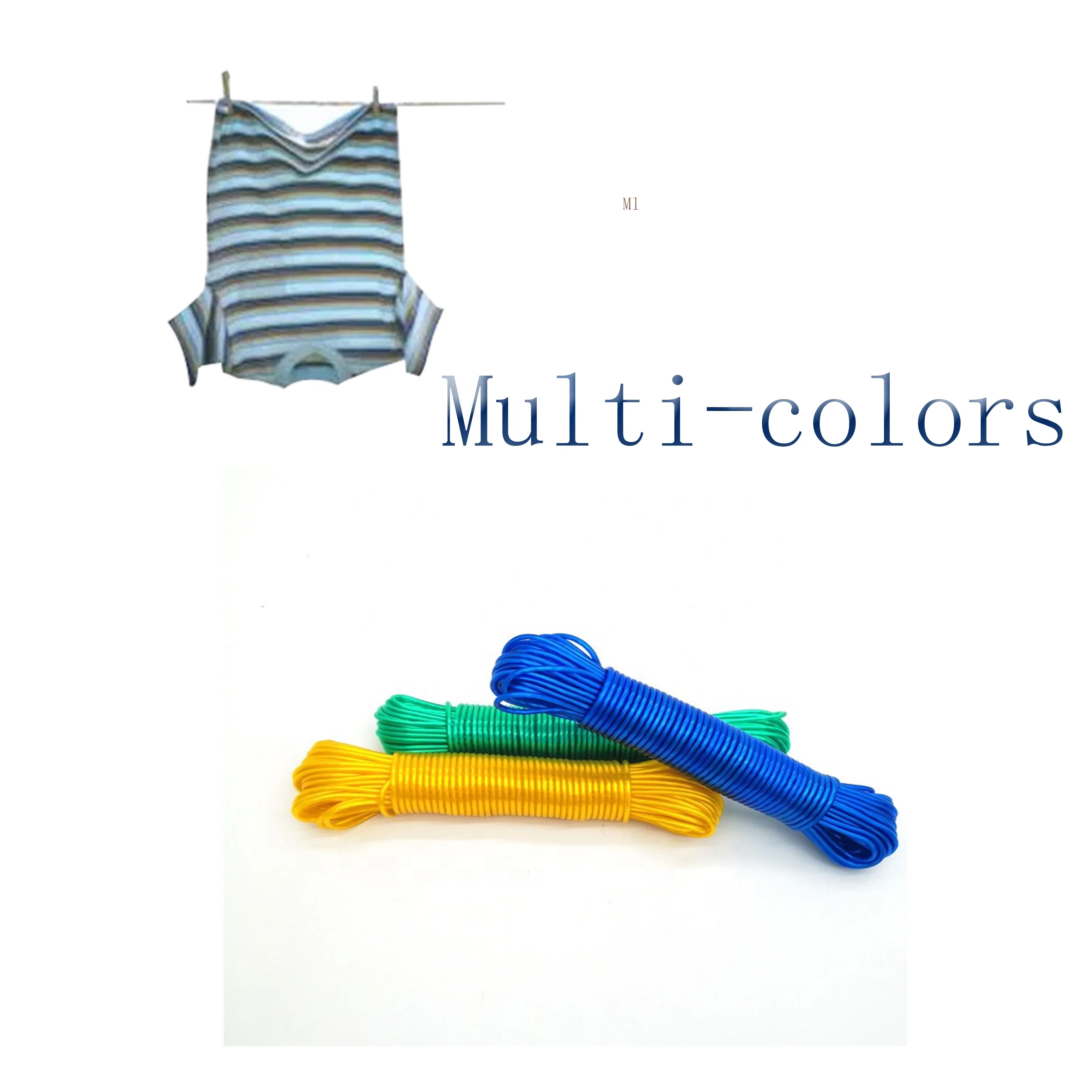 Metal Wire  PVC Clothesline  Washing lines strong life  steel core Plastic coated rope  laundry Dryer clothes  drying line green