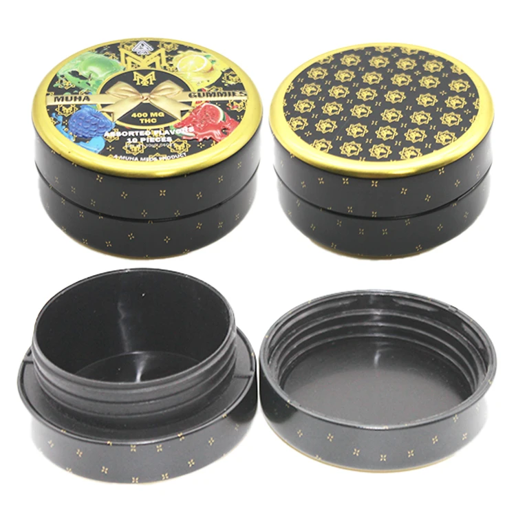 China Manufacturer Screw Jar Candy Custom Tin Child Resistant Small Childproof Packaging