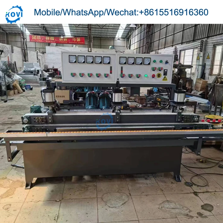 Stand 8 motor edge glass double edger grinding beveling machine glass mirror edge chamfering beveling polishing machine