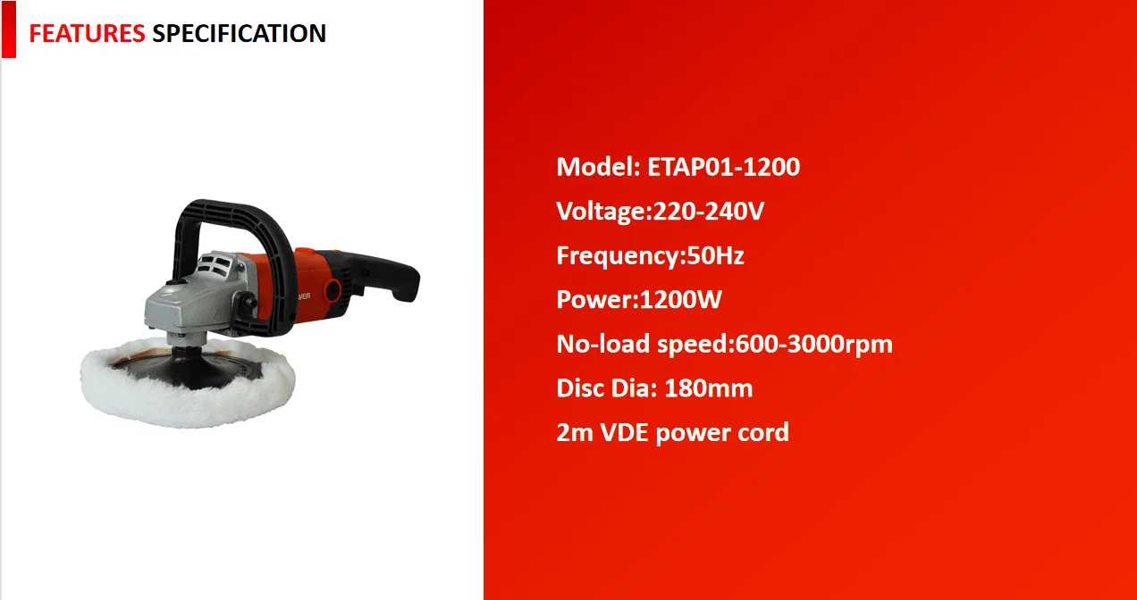 car polisher wax specification