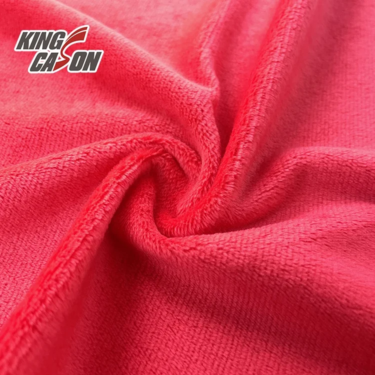 Kingcason Anti-Static Hot selling Eco-friendly Custom size And logo Medium-Weight Super Soft Velvet Fabric For Coat and Jacket