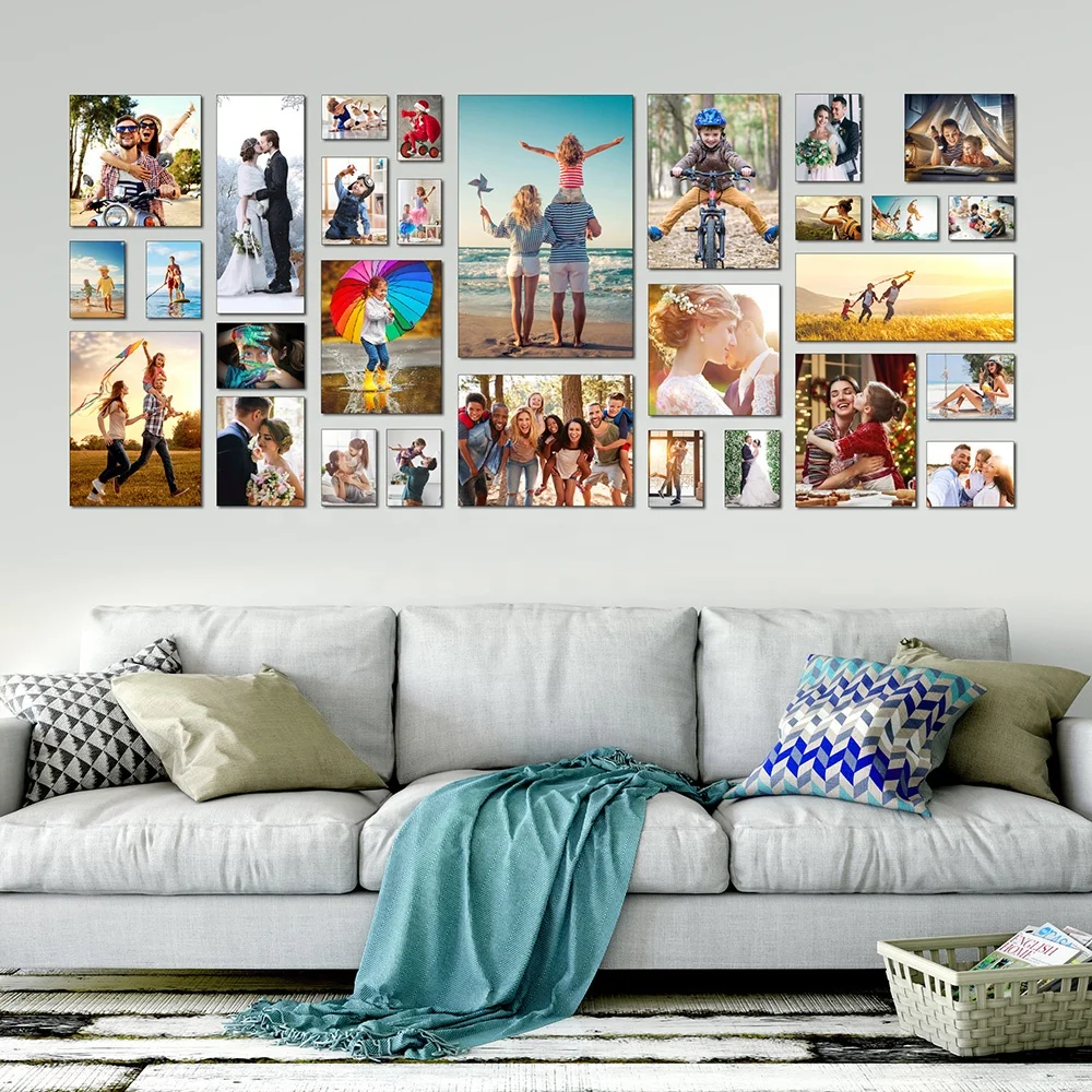 Factory Direct Sale 4*6/5*7/6*8/8*10/A4/11*14 Luxury Fashion Photo Block MDF Photo Panel Wall Art for Home Decoration