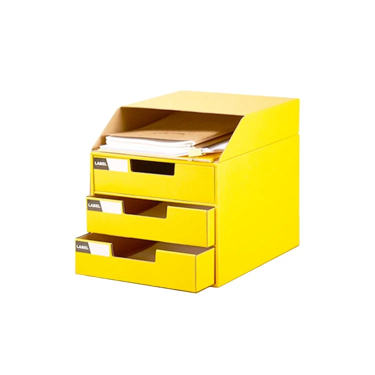 2020 New Wholesale custom Recyclable Paper File sliding gift box Beautiful home student office storage boxes bins