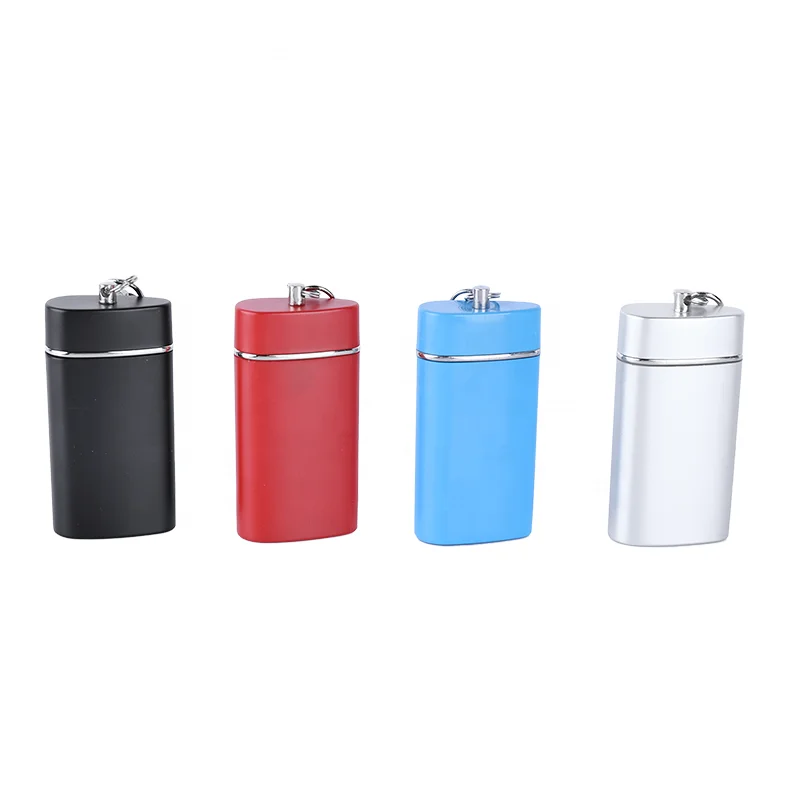 Personalized Metal Portable Smoking Cigarette Ashtray Pocket Ashtray Outdoor Tobacco Tray Mini Keychain Ashtray