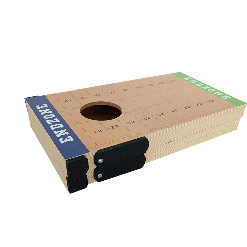 Portable Indoor or Outdoor Game 2-in-1 Wooden Cornhole Bean Bag Toss & Tic Tac Toe