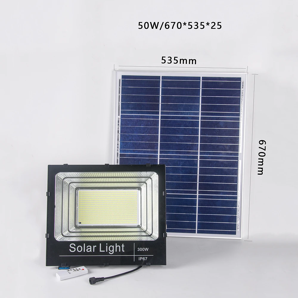 Hot Sell Remote Control IP66 Outdoor 25W 40W 60W 100W 150W 200W 300W Solar SMD LED Flood Light with 2 Years Warranty
