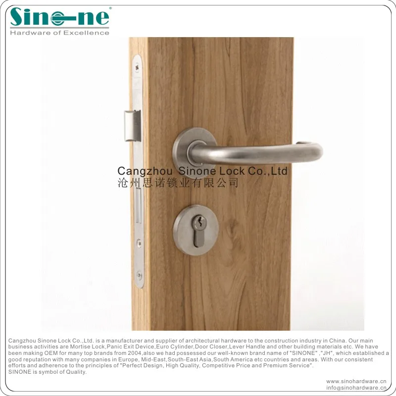 EN1906 Fire rated U shape Stainless Steel 304 Euro mortise lock Lever door Handle