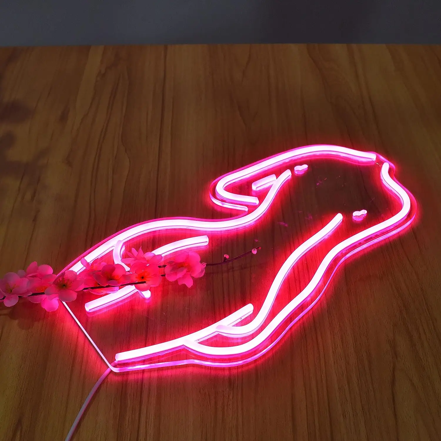 Weicao Sexy Lady Back Neon Sign Dimmable USB 5V Pink Neon Lights Signs for Bedroom Man Cave Bar Pub Store Club Garage