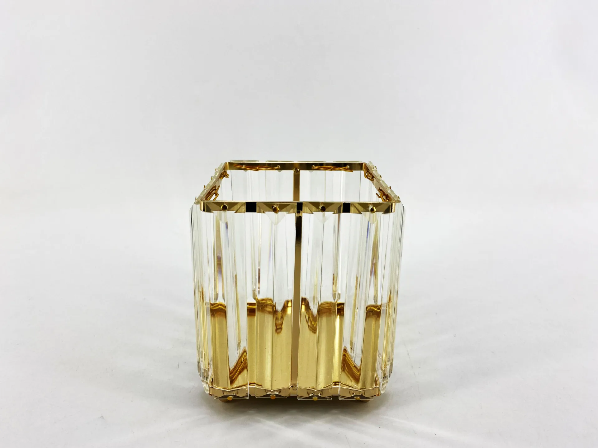 2021 Luxury Crystal Pen Holder Women Make Up Brush holder Table Bucket European Style Gold Brush Box