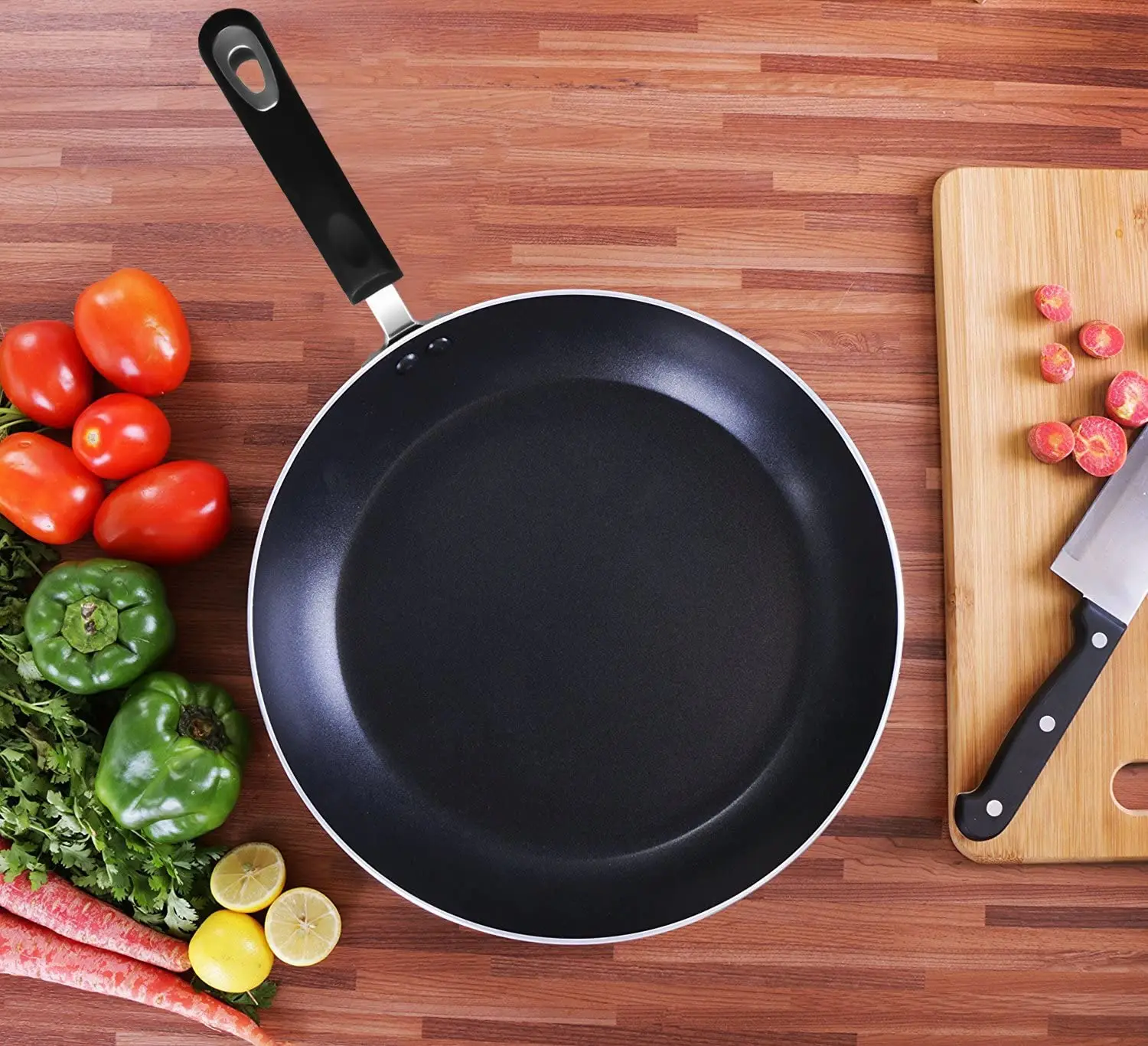 High Temperature non-stick Frying Pan Ceramic Coating Copper Aluminum Pan with Lid