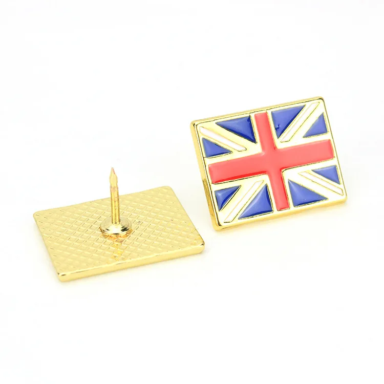 Clothes Lapel Pin Small Amount Wholesale Alloy Metal Badge Flag Pin Brooch Clothing Pin Buckle Magnetic Buckle Badge