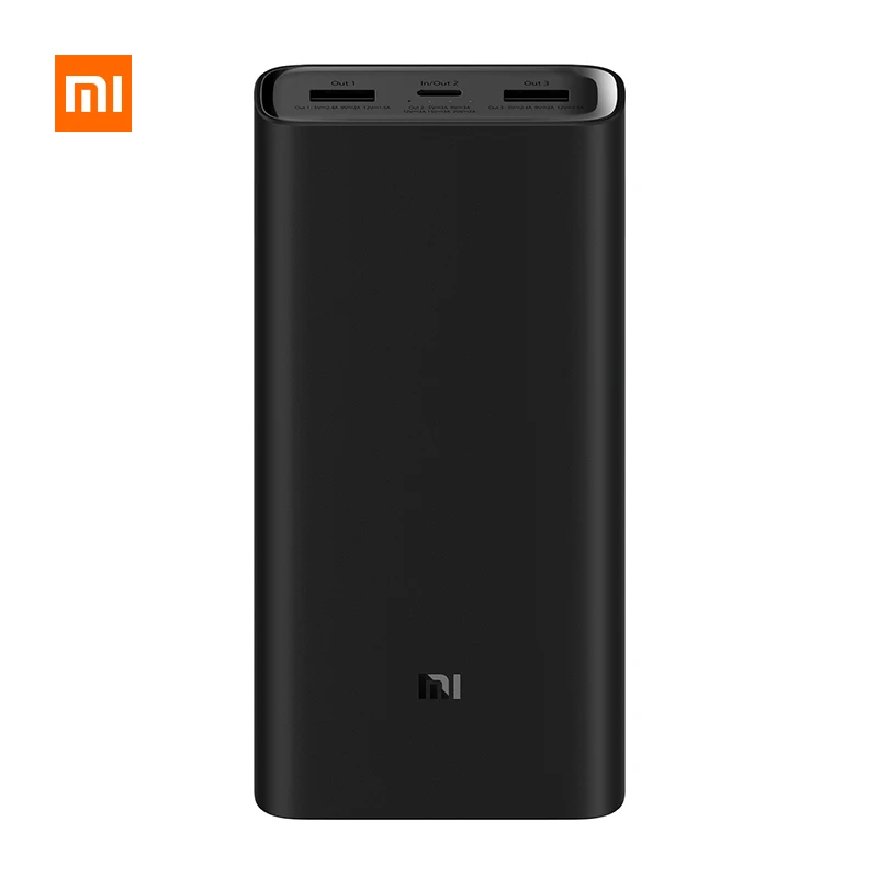 Xiaomi Mijia Power Bank 3 20000 мА/ч, USB-C 2 способа 45 Вт QC3.0 Быстрая зарядка Mi Power Bank 3 глобальной Внешнее зарядное устройство Xiaomi