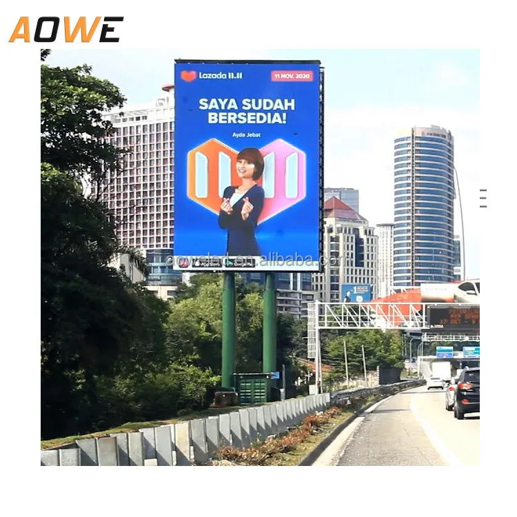 AOWE Front service outdoor led advertising screen P5 P6.67 P8 P10 Big screen outdoor led TV video wall screen led outdoor