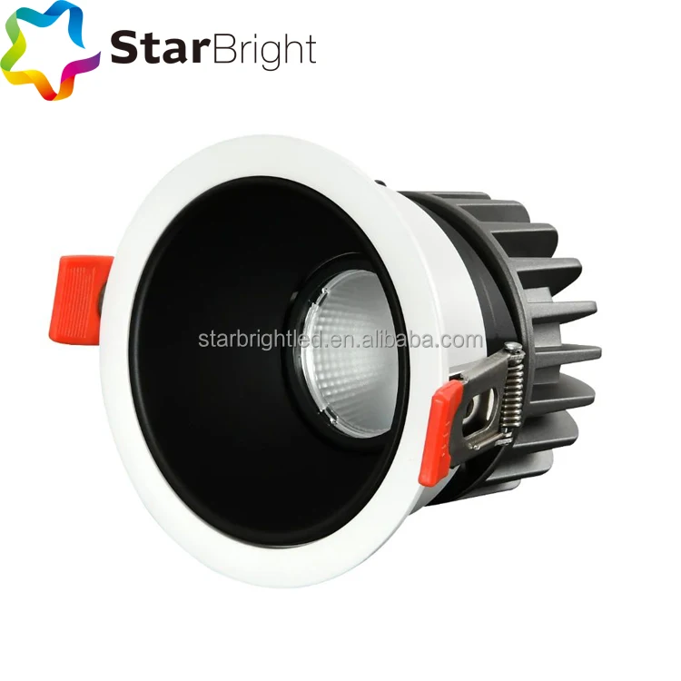High Quality wall washer round aluminum dimmable  recessed downlight led spot light gold chrome reflector fixture for hotel