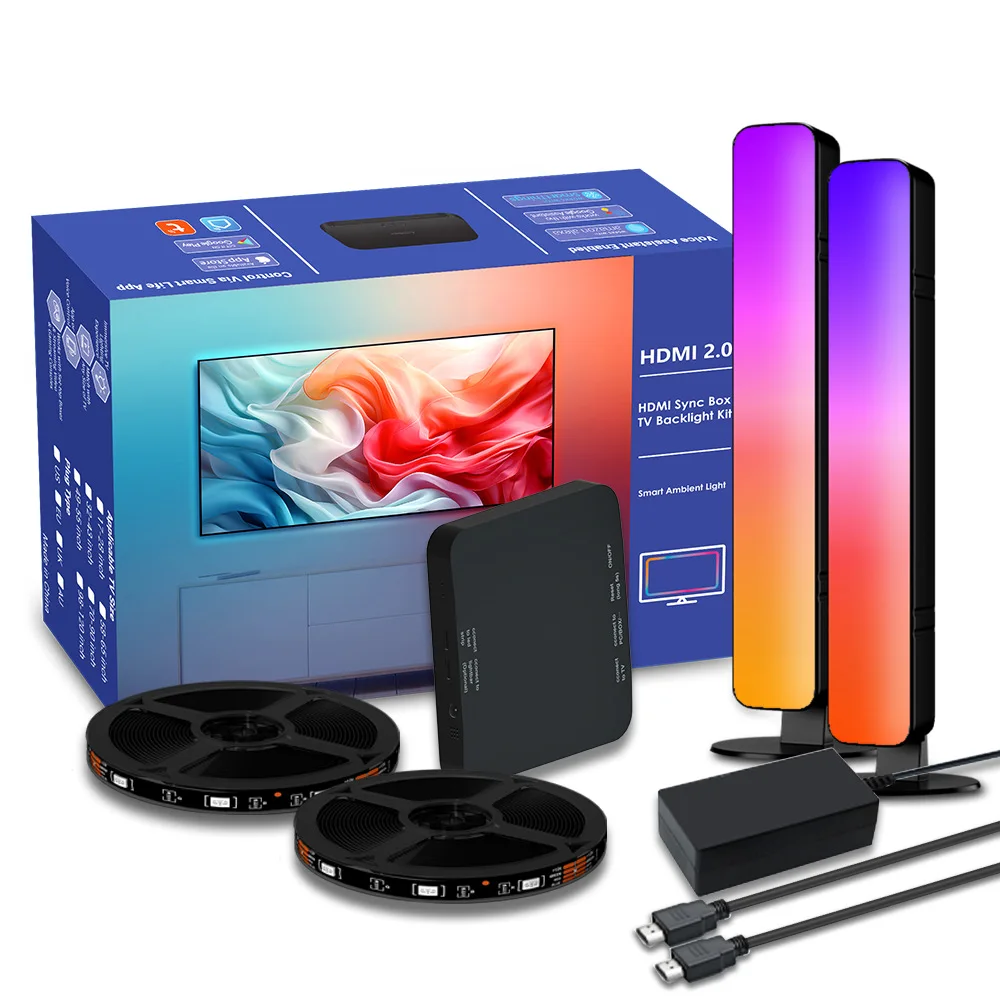 Bluetooth приложение ТВ декорация огни RGB Светодиодные полосы красочные окружающие огни