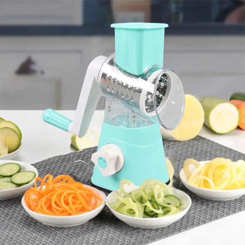 Manual Vegetable Tools Cutter Slicer Kitchen Gadgets Accessories Multifunctional Round Spiralizer Mandoline Slicer Potato Cheese