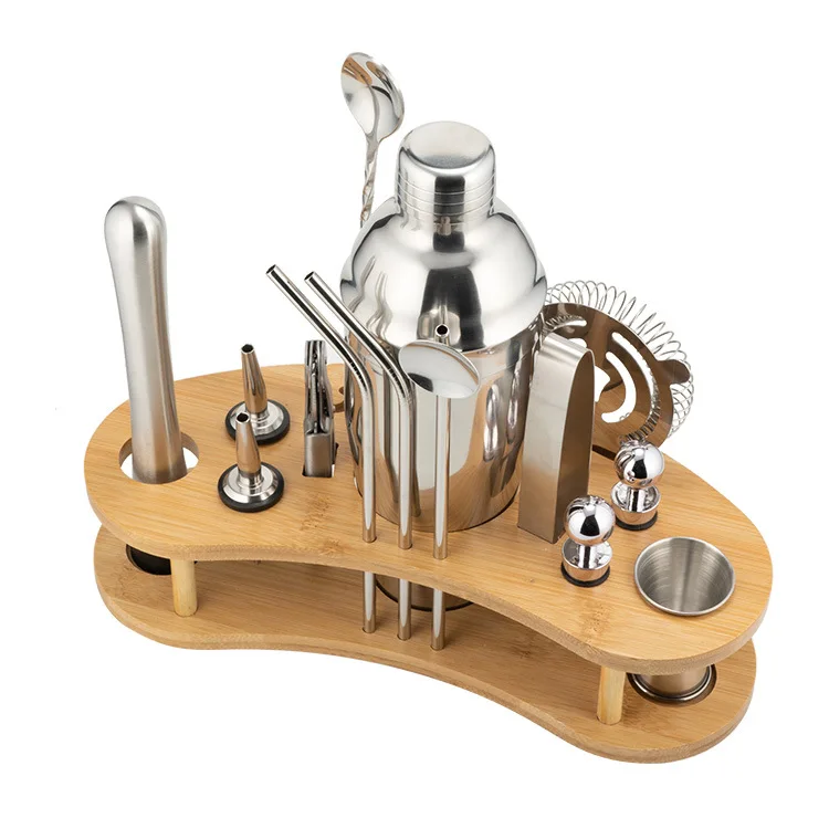 12-piece bartender Kit with stand Professional Bartending kit Home Bar Tool Kit Bar Accessories