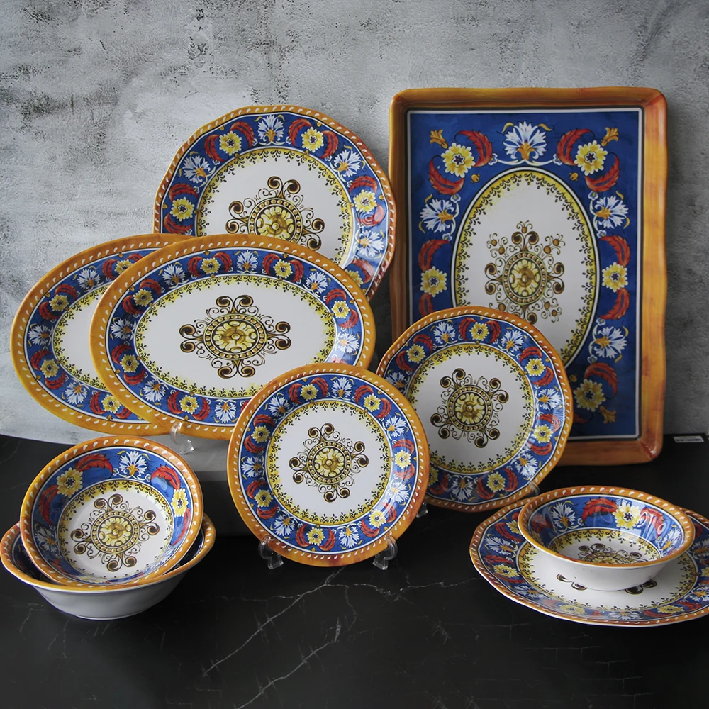 SEBEST Factory Design Well assiettes en melamine Luxury Melamine Cutlery Set Pleasingly Simple Custom Melamine Dinner Sets