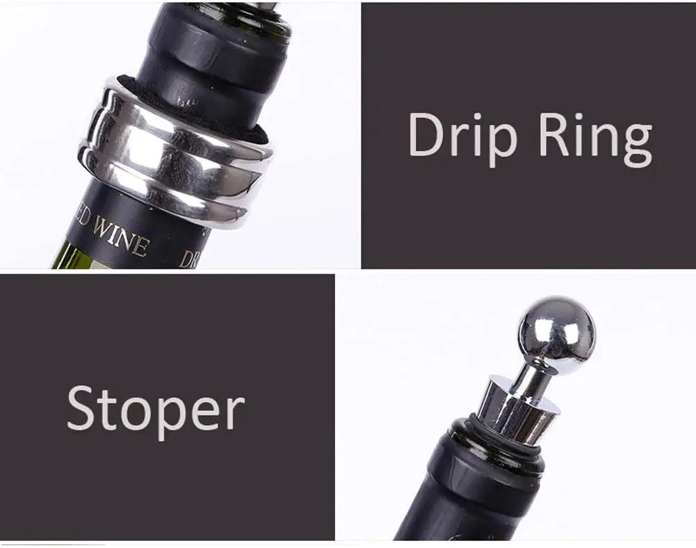 Оптовая продажа набор аксессуаров из 5 штук деревянная бамбуковая бутылка вина штопор подарочная открывалка для