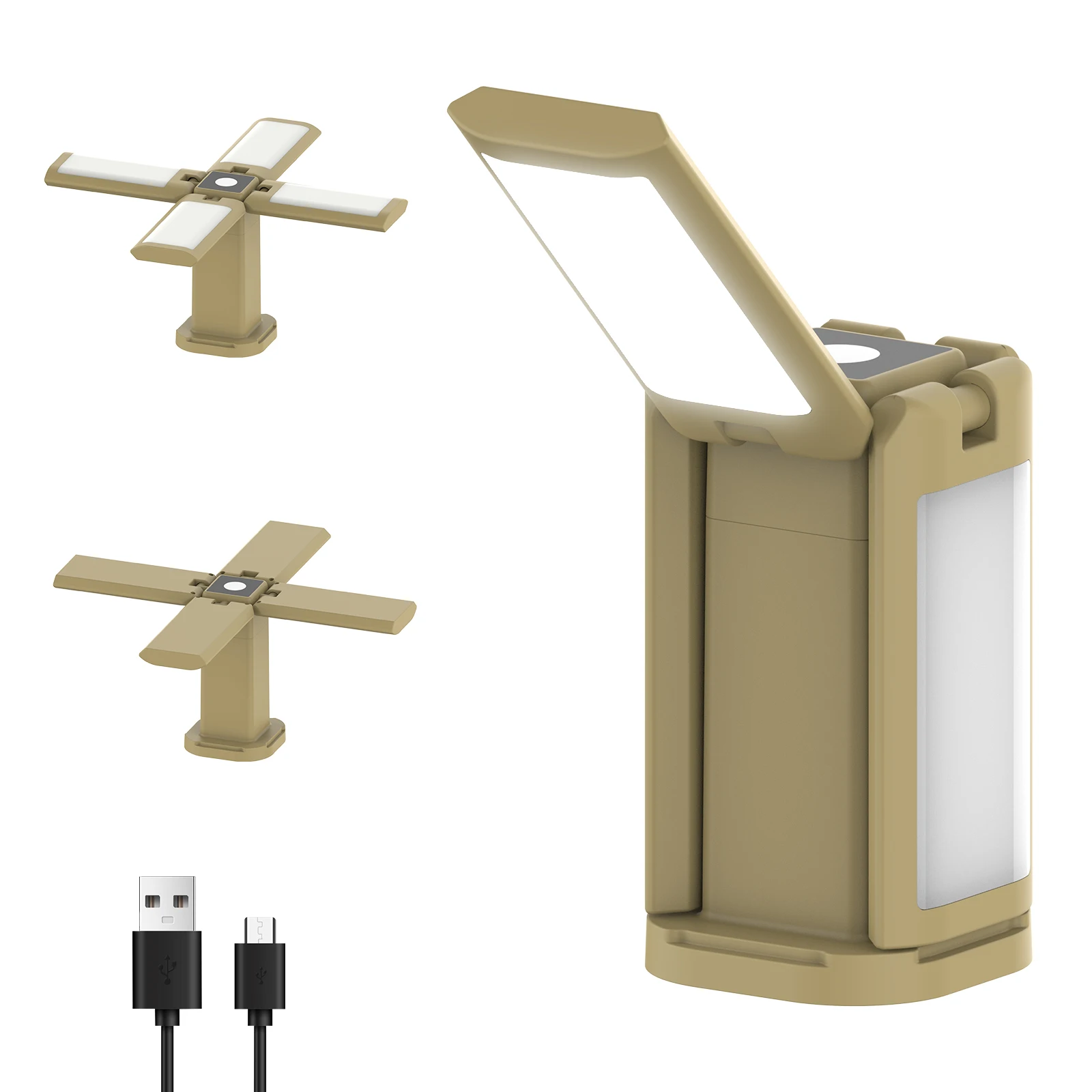 Portable 14000Mah four-leaf lighting Camping lamp With telescopic tripod 6000 lumen led light For Indoor&Outdoor activities