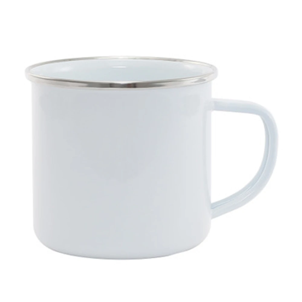 Sublimation Customized Cheap High Quality White Enamel Mug Daily Coffee Mark Enamel Cup