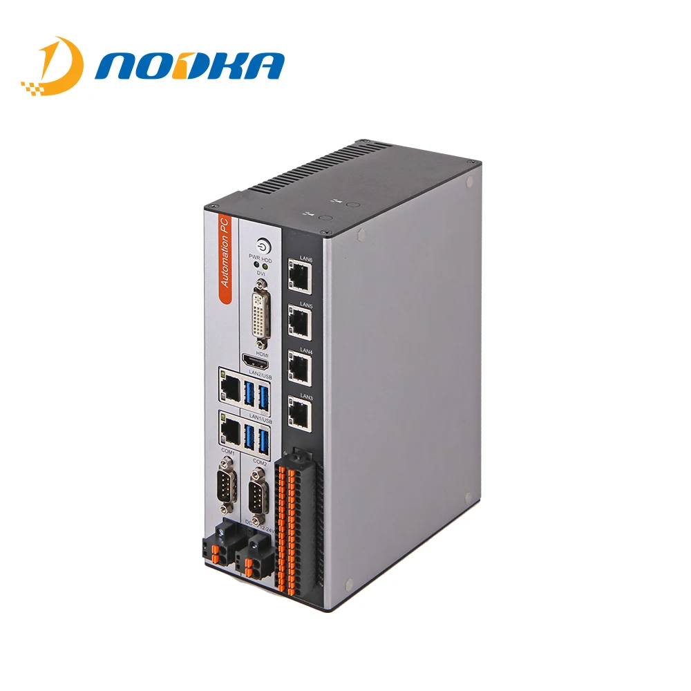 Core i7 i5 i3 pentium Celeron Fanless mini PC with 4 POE for machine vision